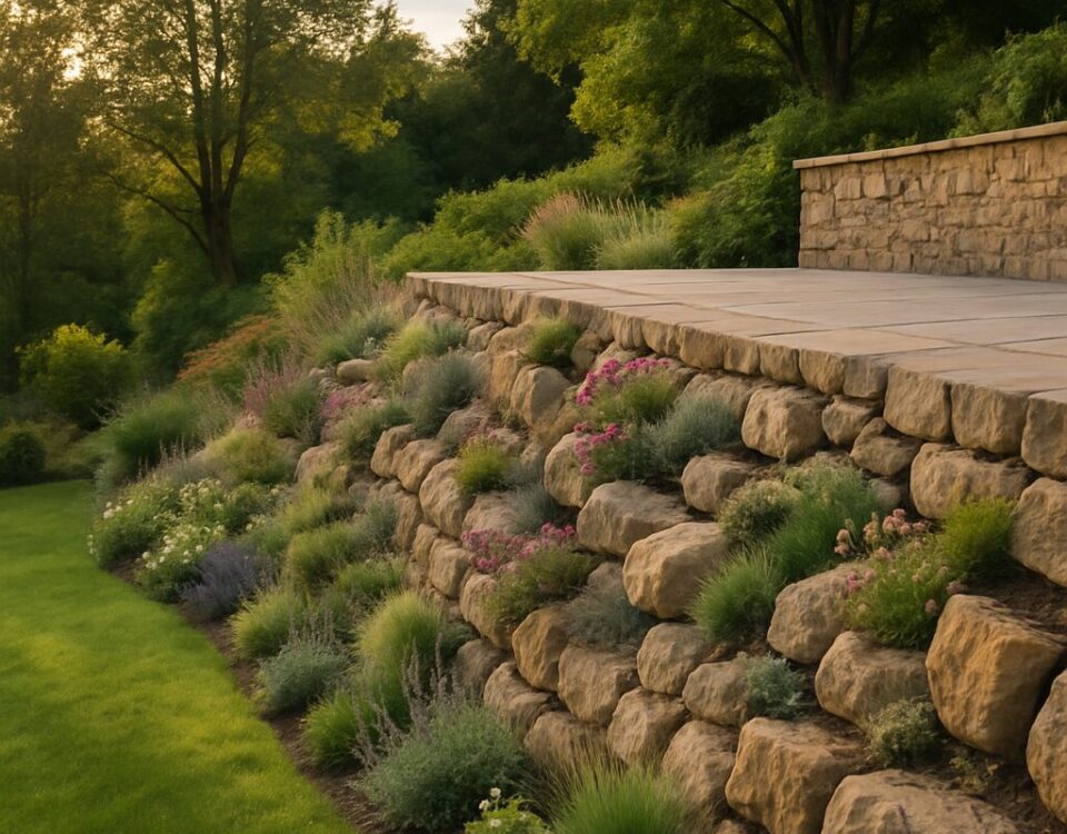 Jak navrhnout opěrné a okrasné zdi z přírodního kamene, aby přirozeně zapadly do zahrady i terénu - 2