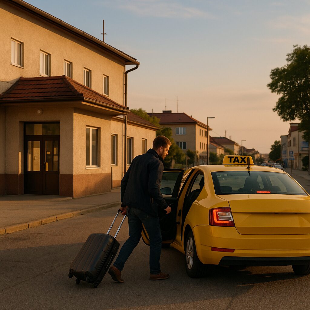 Ako si v Senci prakticky naplánovať jazdu taxi od vlakovej stanice až po cieľ v meste a okolí