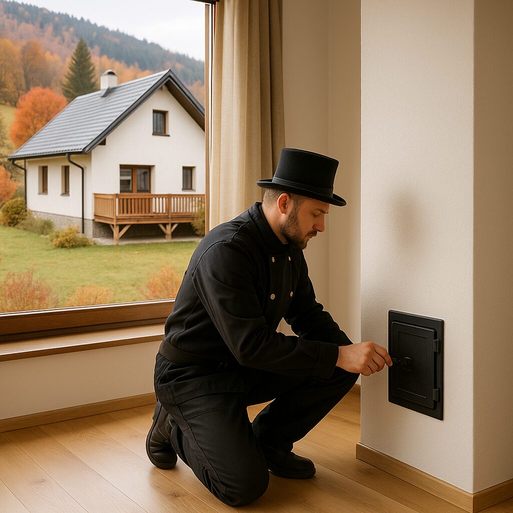 Ako prebieha čistenie komína v rodinnom dome a ako ho zladiť s revíziou, aby vás zima ničím neprekvapila
